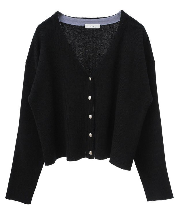 earth music&ecology コンパクトカーディガン Black