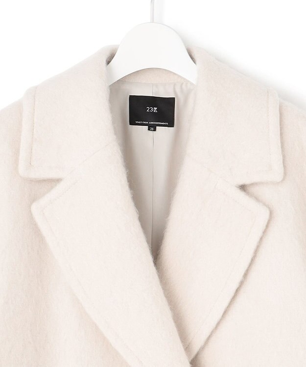 23区 L 【Oggi1月号掲載】ループカットシャギー コート アイボリー系