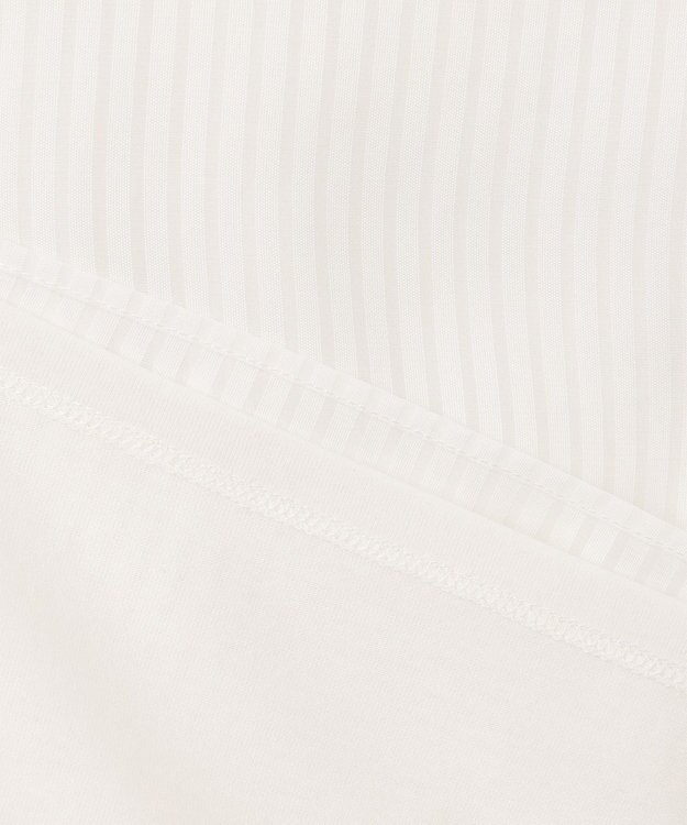 J.PRESS LADIES L シャドーストライプ ボウタイ カットソー ホワイト系1