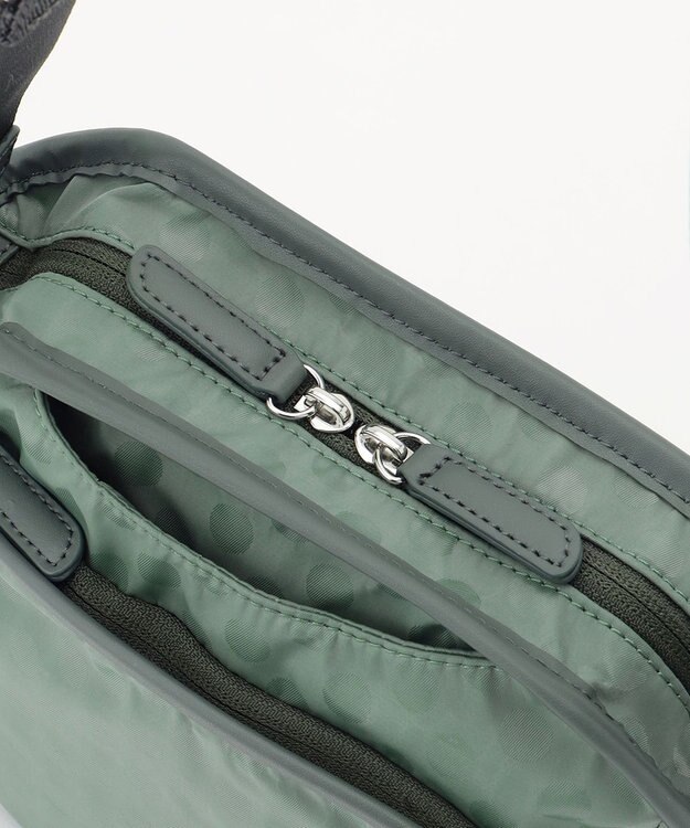 Y'SACCS Polka Dots　パイピングポケットポシェット ライトグリーン