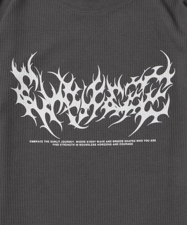 WEGO ワッフルグラフィックT（LS） スミクロ