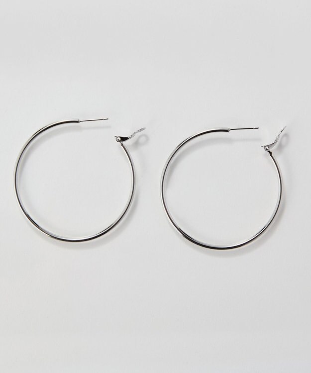 Phoebe 【金属アレルギー対応】ライトフープピアス　シルバー/ステンレス/大振り シルバー