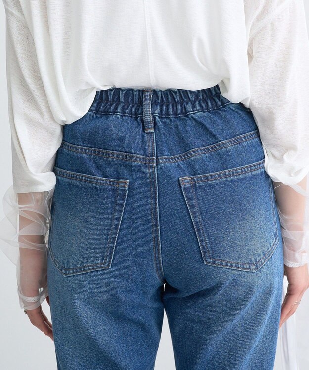 earth music&ecology フロントシームセミフレアデニムパンツ Medium Indigo