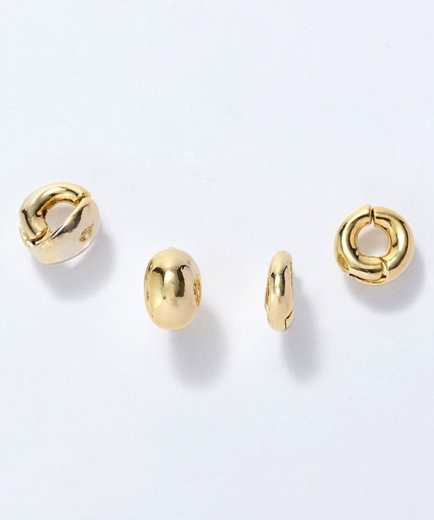 Phoebe 【ピアス見えシリーズ/金属アレルギー対応】オーバルフープスナップイヤリング　ゴールド ゴールド