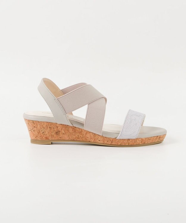 BONTRE 【pied du lapan/ピエドラパン】クロスベルトウエッジサンダル/50727ZI シルバー