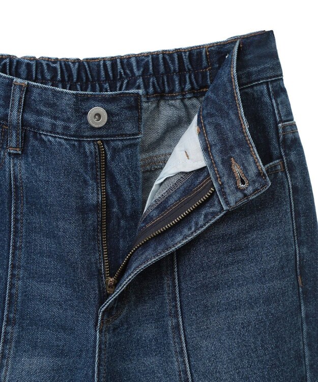 earth music&ecology フロントシームセミフレアデニムパンツ Medium Indigo