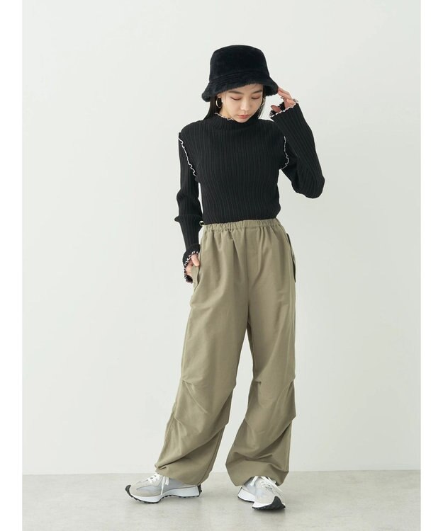 earth music&ecology バルーンシルエットパンツ Khaki