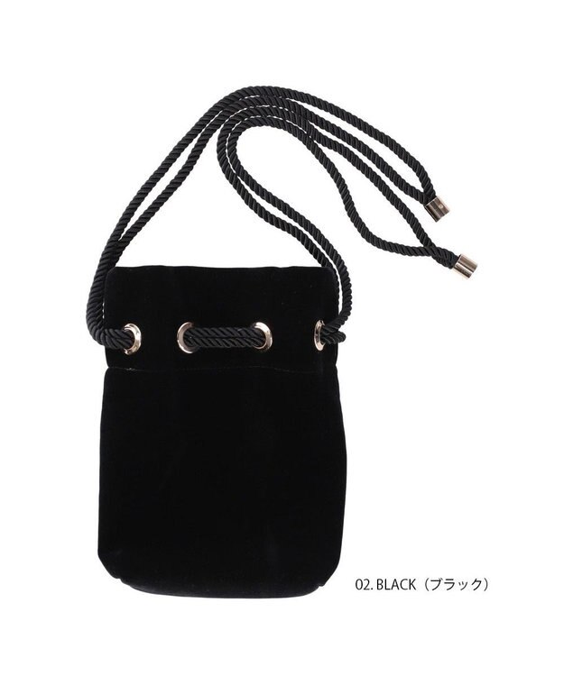 ROOTOTE 0671【直営店限定】ベビールー.ベロア チェーン-A 02：ブラック