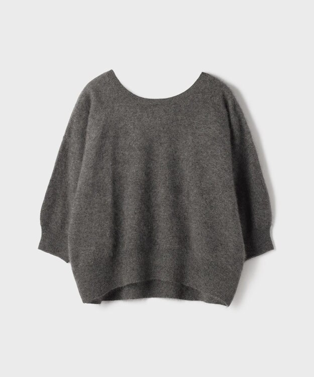 GRACE CONTINENTAL カシミヤファートップ グレー