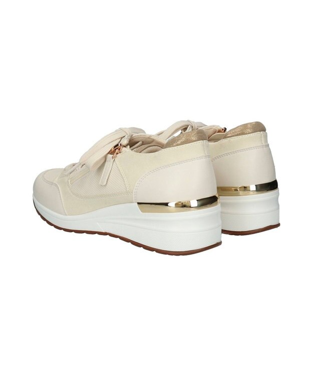 Bridget Birkin 【PARADIS COULEUR】サイドジップヒールアップスニーカー ベージュコンビ