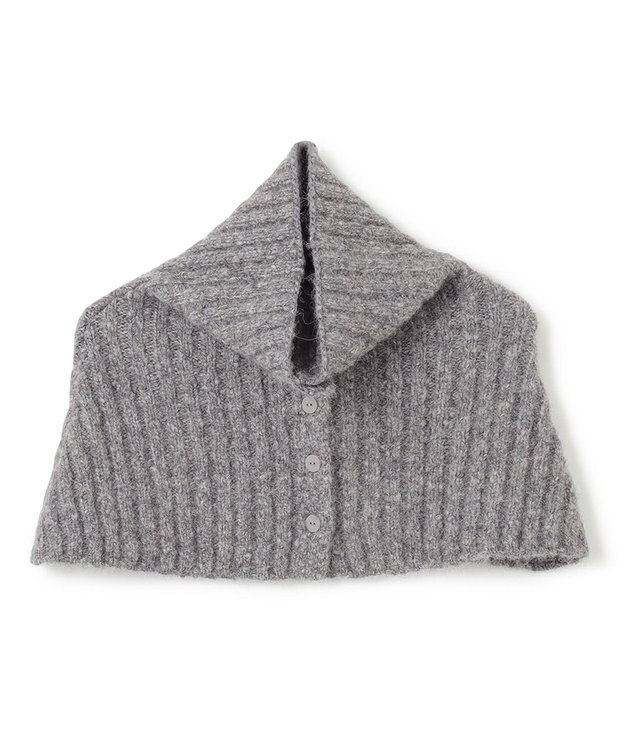 BEIGE， GLAIEULS / アルパカ混インターシャスヌード Md Gray