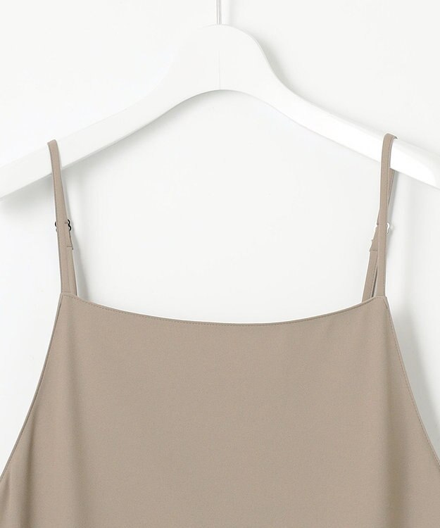 J.PRESS LADIES S 【洗える・UVカット・接触冷感】ストレッチバックサテン キャミワンピース モカ系