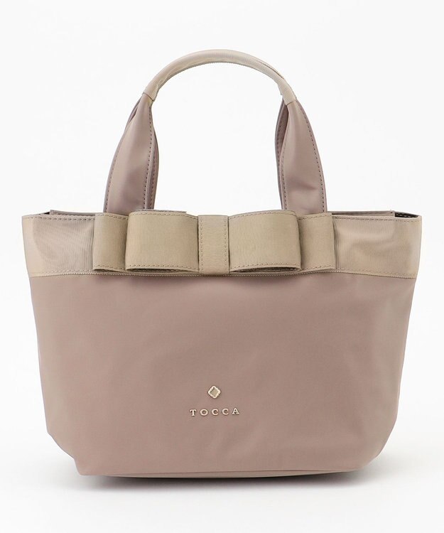 TOCCA 【大人百花掲載】【撥水】RIBBON BRICK TOTE M トートバッグ M ベージュ系
