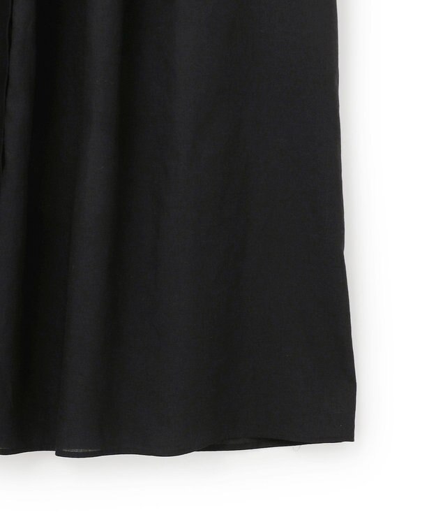 ICB L リネンスラブローン シャツワンピース ブラック