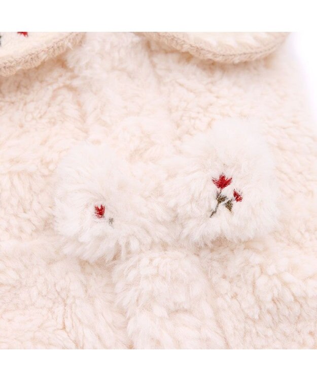 PET PARADISE ペットパラダイス お花刺繍 ボアベスト  中型犬 大型犬 ホワイト