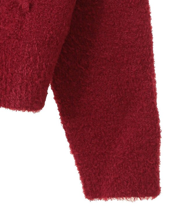 earth music&ecology リボンクルーネックカーディガン Red