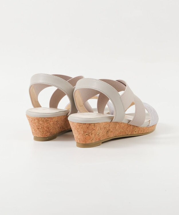 BONTRE 【pied du lapan/ピエドラパン】クロスベルトウエッジサンダル/50727ZI シルバー