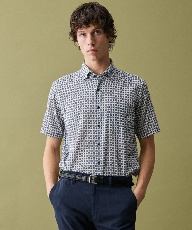 JOSEPH ABBOUD 【イタリア素材/日本製】バックスパインカットレザー ベルト ブラック系