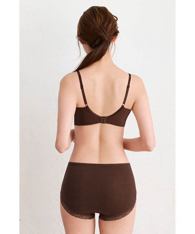 WACOAL ショーツ 【ハグするブラ】 BXB418とペア はきこみ丈ふつう 綿混(バック) レディース PXB218 /ワコール シナモンブラウン