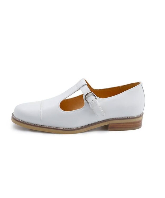 APOM イタリアンカーフ Tストラップシューズ 30 ホワイト