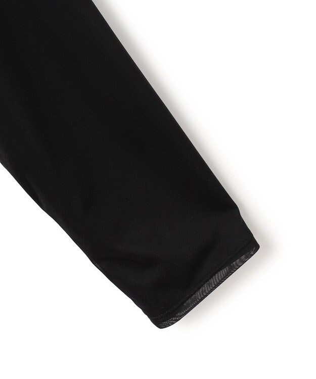 ICB L イージージョーゼット シアーレイヤードカットソー ブラック