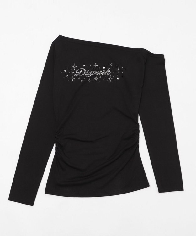 WEGO サイドギャザースタッズTOP ブラック