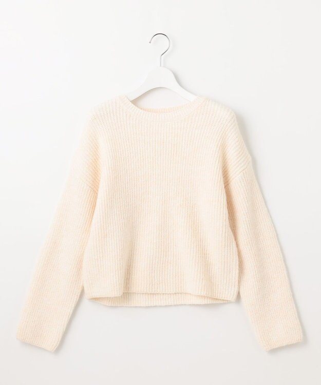 Feroux 【洗える】片畦プルオーバーニット アイボリー系