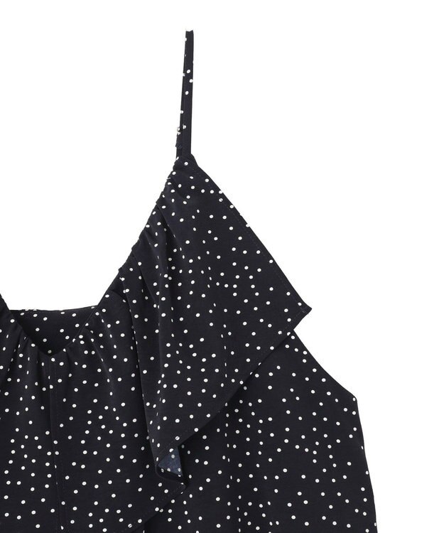 Green Parks フリルサロペット Dot Navy