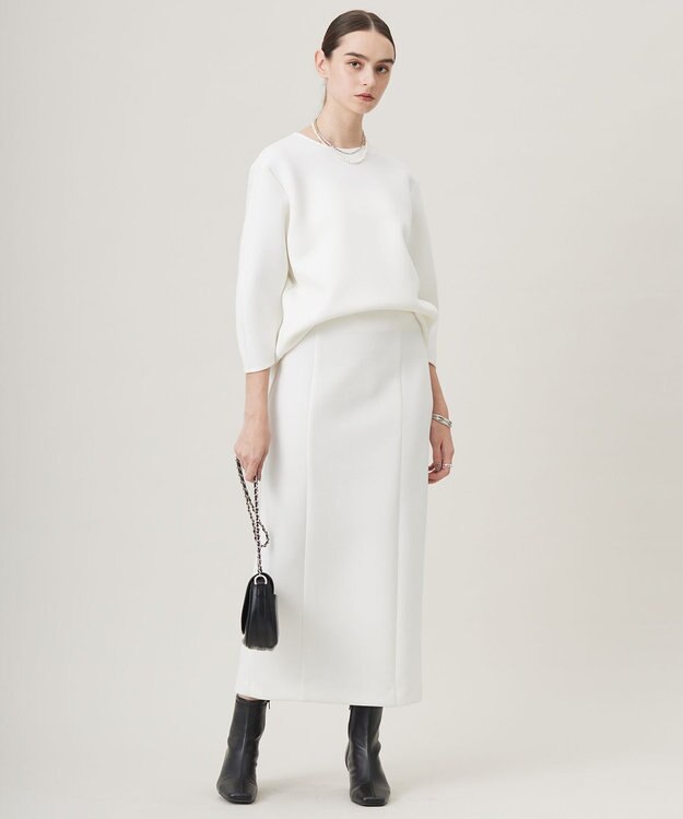 ICB 【洗える・WEB限定カラーあり】コンパクトダブルフェイス スカート アイボリー系