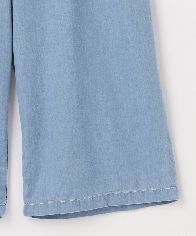 ANY KIDS シャンブレー ガウチョパンツ ブルー