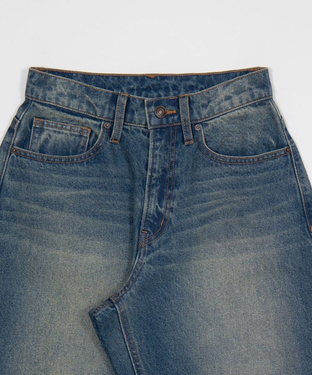 WEGO ワイドカーブデニムパンツ デニム中濃加工色