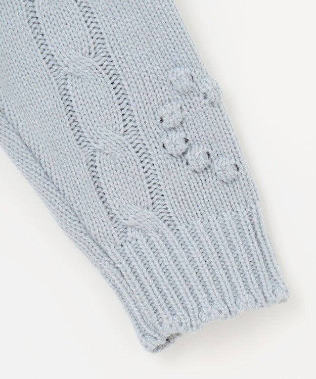 ANY KIDS ハート ニット カーディガン サックスブルー