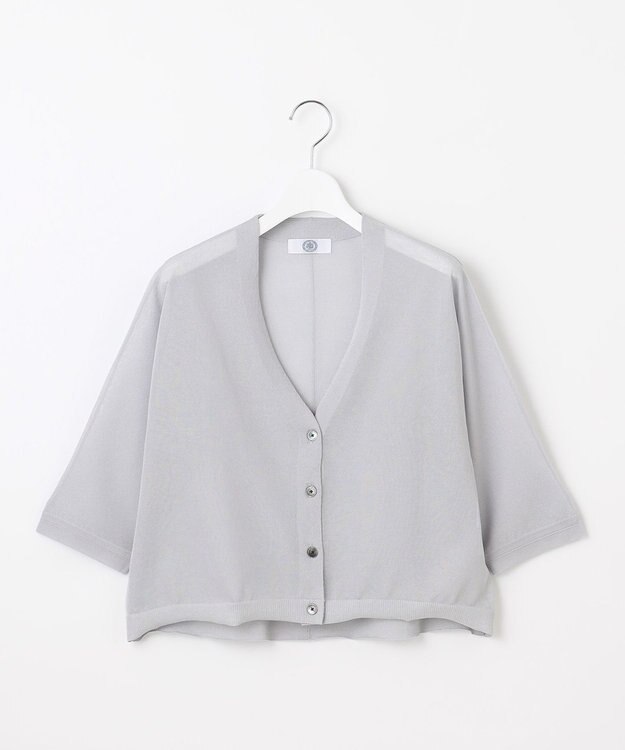 J.PRESS LADIES S 【WEB限定カラーあり・洗える】SHEER LIGHT KNIT Vネック カーディガン 【WEB限定カラー】グレイッシュブルー系