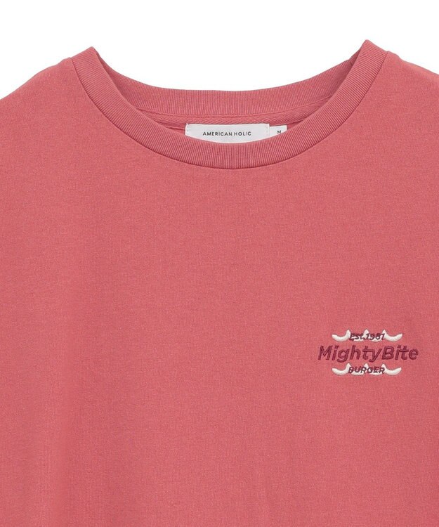 AMERICAN HOLIC ロゴ刺繍ノースリーブプルオーバー Orange