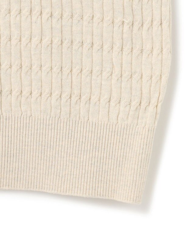 J.PRESS YORK STREET 【WOMEN】コットンケーブル ベスト アイボリー系