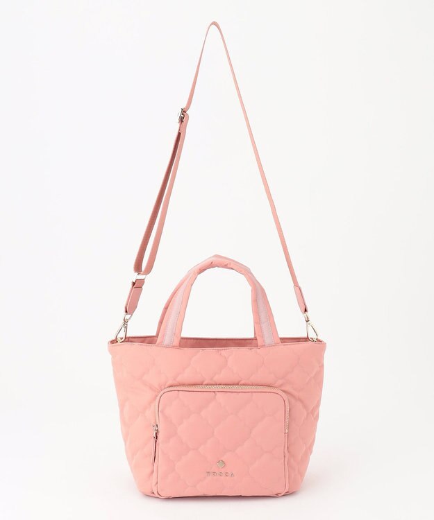 TOCCA 【撥水】CHECKER CLOVER QUILT BAG トートバッグ ピンク系