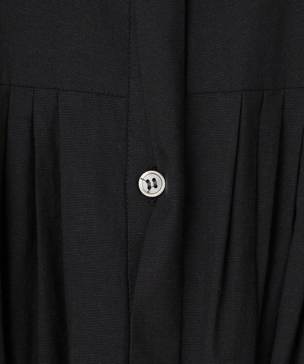 ICB L リネンスラブローン シャツワンピース ブラック