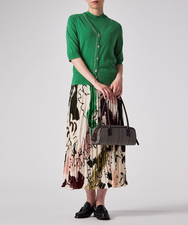 Paul Smith パイピングストライプ ノースリーブ ニット グリーン