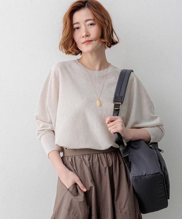 23区 【先行予約】シャイニーシアー ドルマン ニット アイボリー系