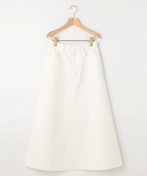 組曲 【洗える】デニムライクギャバ スカート アイボリー系