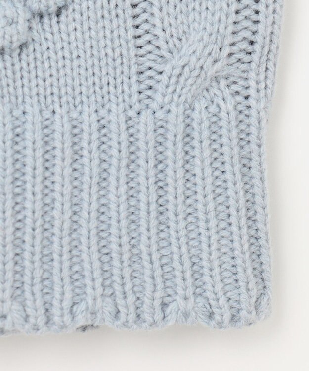 ANY KIDS ハート ニット カーディガン サックスブルー