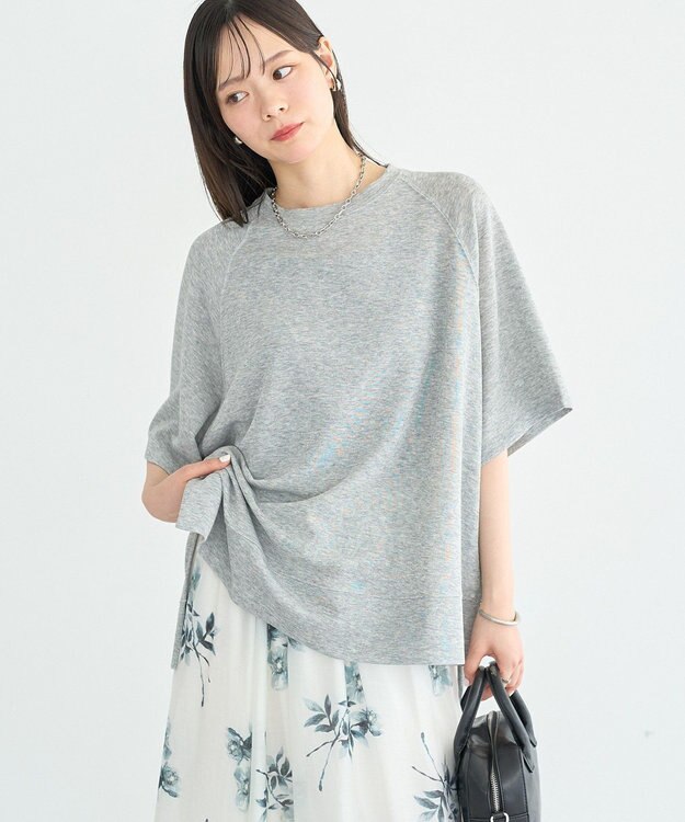 earth music&ecology シアーダンボールプルオーバー Gray Mixture