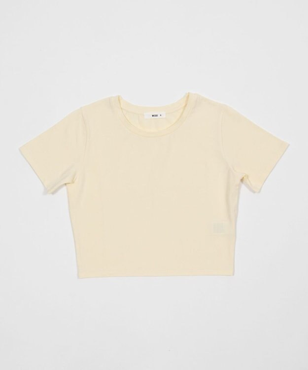 WEGO 【7色/SMLサイズ展開】コンパクトフィットT ライトイエロー