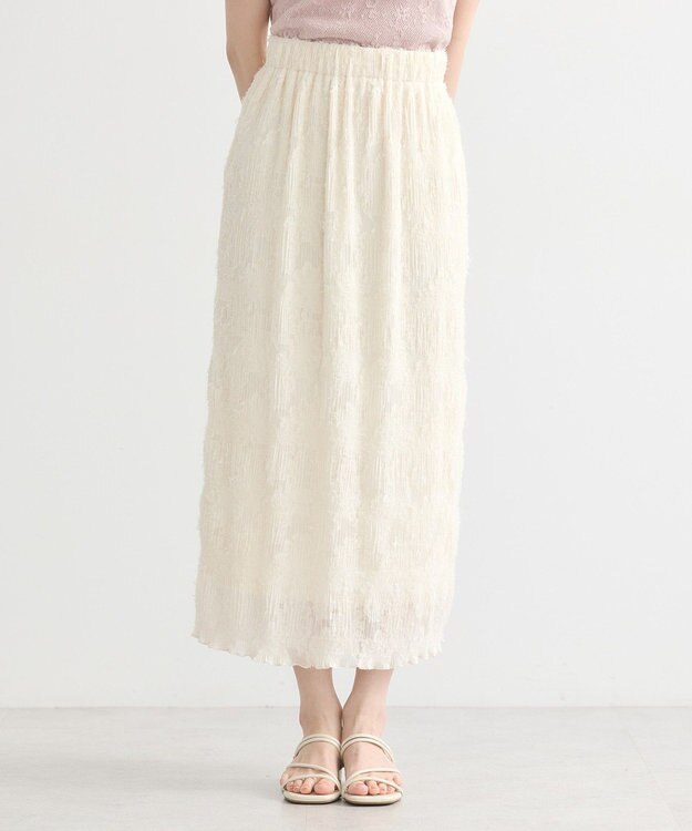 earth music&ecology マジョリカプリーツナロースカート Ivory