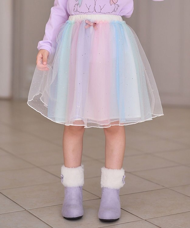 ANY KIDS チュール スカート レインボー