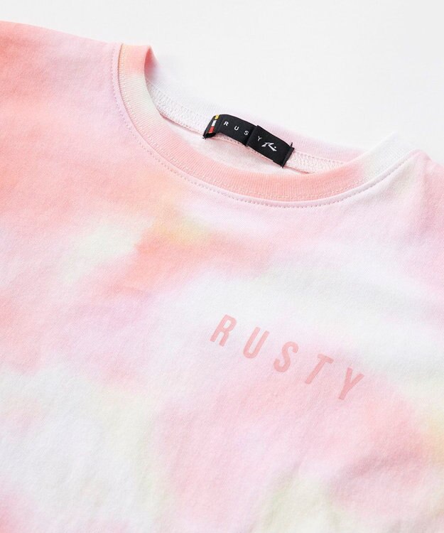 OP／FILA 【RUSTY】ニコちゃん×タイダイ柄半袖Tシャツ ピンク