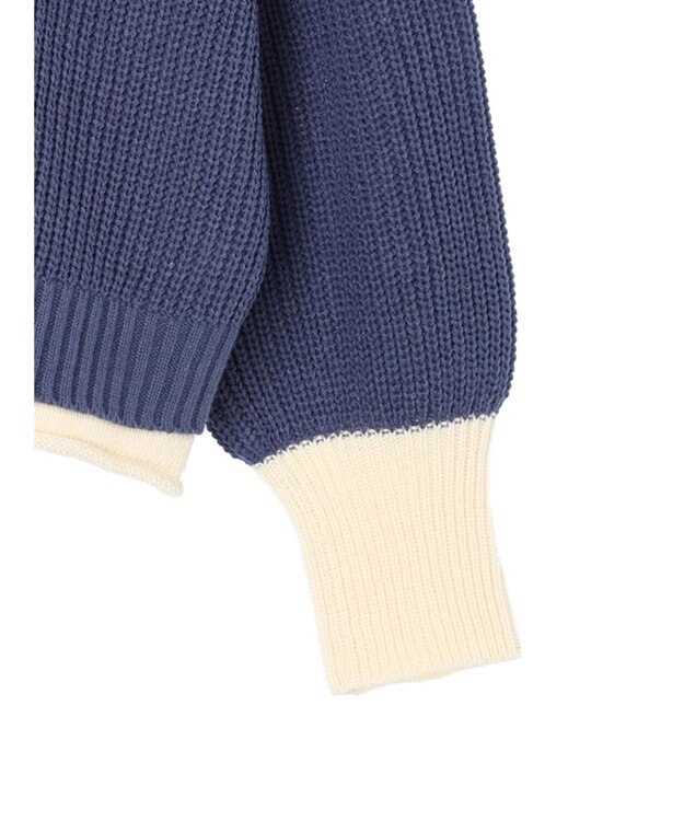 Green Parks ・Ｐｅｔｉｔ　Ｆｌｅｕｒ　レイヤード風ハイショクニット Blue