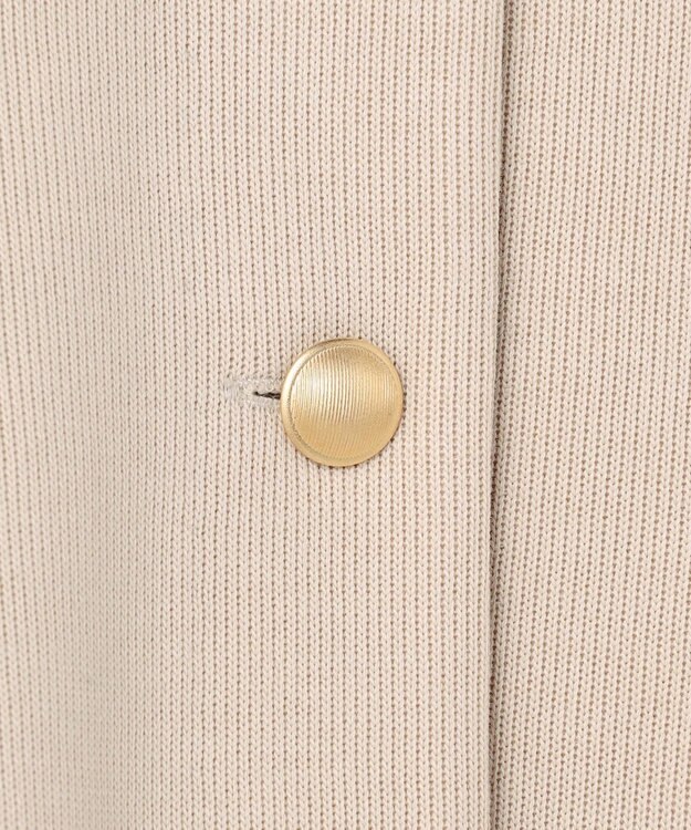 J.PRESS LADIES ジャージー Vネック カーディガン ベージュ系