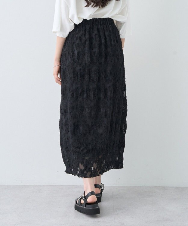 earth music&ecology マジョリカプリーツナロースカート Black
