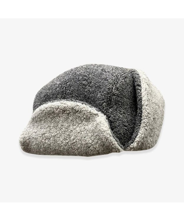 林八百吉商店 un chapeau オリジナルボアアビエイター グレー